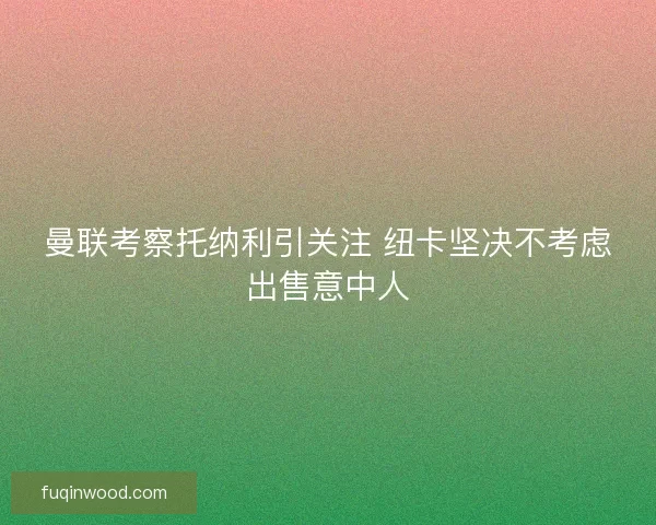 曼联考察托纳利引关注 纽卡坚决不考虑出售意中人